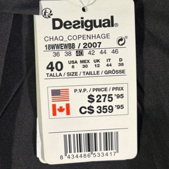 Desigual Chaq Copenhage Printed Jacket Women's USA Size 6 - NWT - Picture 15 of 16